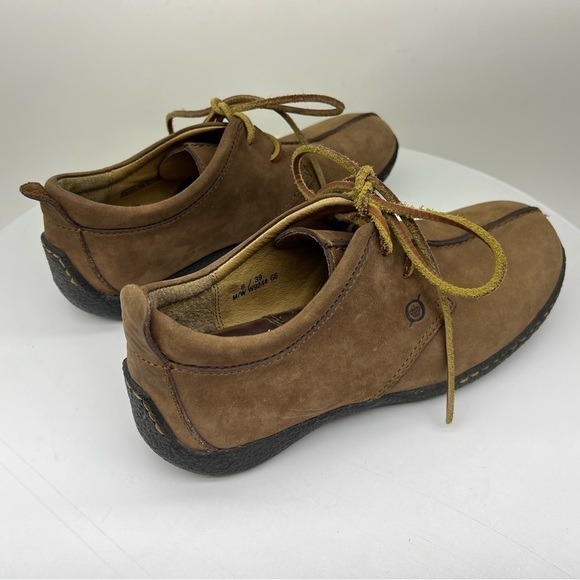 Born Oxford Sneaker Nubuck Brown Leather Gorp Western Southwestern Hippie Boho 8 - Picture 8 of 15